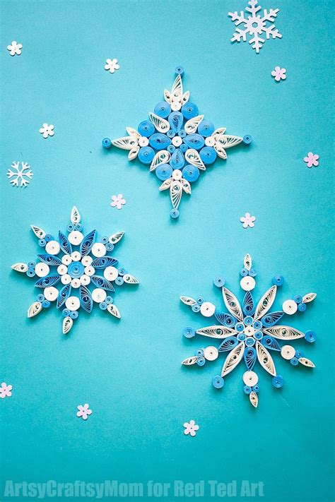 Quilled Snowflake Patterns Red Ted Arts Blog