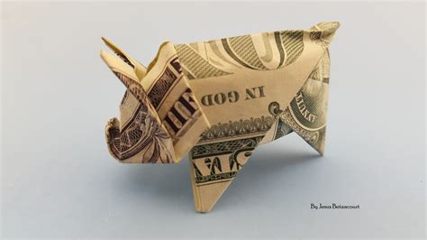 Dollar Origami Pig Origami Pig Money Origami Dollar Origami