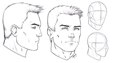 How To Draw The Male Face Angle And Profile View Step By Step Youtube