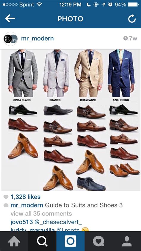 Suit And Shoe Color Guide Mens Fashion Dress Shoes Men Suit Shoes