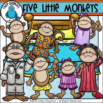 Pagespublic figureartistpuppy hey heyvideosfive little monkeys jumping on the bed. Library of five monkey jumping on the bed graphic royalty free png files Clipart Art 2019