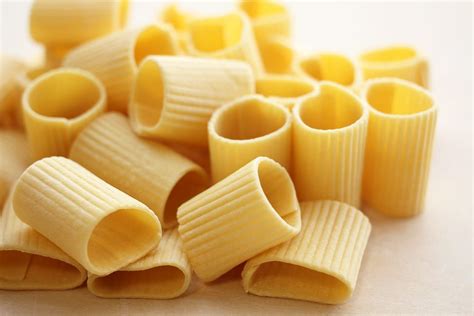 Rigatoni Rigatoni Are A Form Of Tube Shaped Pasta Of Varying Lengths