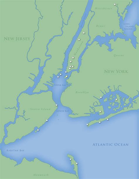 New York Harbor Map Agnese Latashia