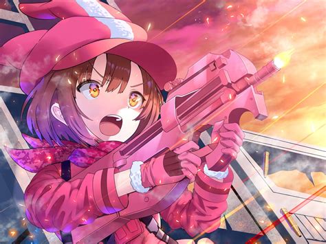 Anime Anime Girls Gun Gale Online Sword Art Online Alternative Gun