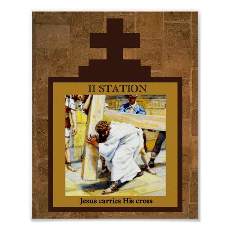 Jesus Carries His Cross Station Ii Poster Zazzle