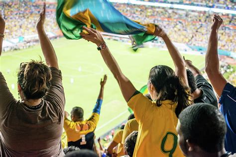 Brazilian Fan Celebrating Goal By Ramiro Olaciregui