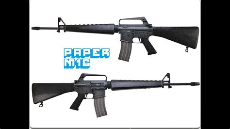 Paper M16 Assault Rifle Youtube