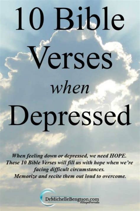 10 Bible Verses When Depressed Dr Michelle Bengtson