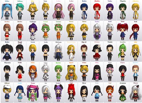 All Chibi Vocaloids By Sasurushishima On Deviantart