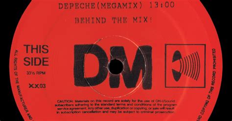 Missing Hits 7 Depeche Mode Depeche Megamix Behind The Mix
