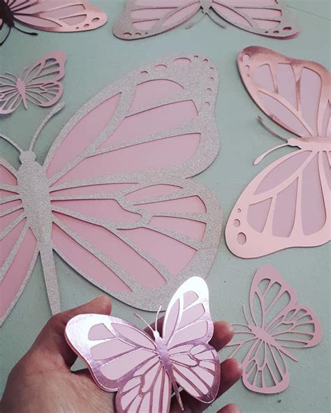 Butterfly Pink Glitter Gold Baby Pink Purple Or Pastel Etsy