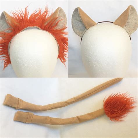 Lion Ears And Tail Lion Ears With Mane Lion Ears Lioness Etsy
