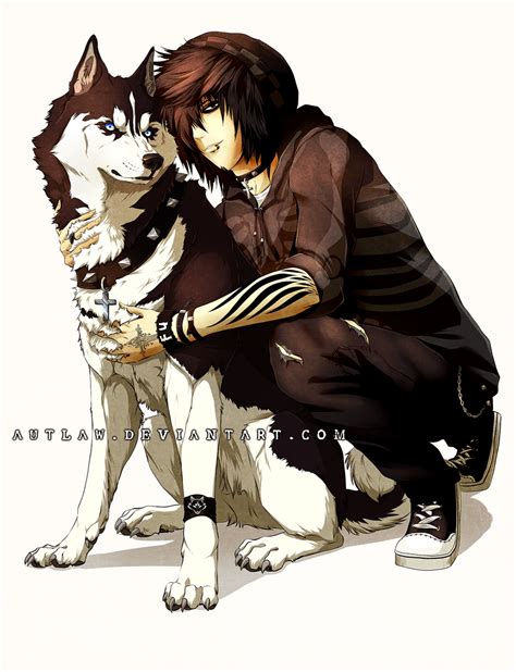 A Guy And His Dog By Autlaw Deviantart Com On Deviantart Neo Coloring