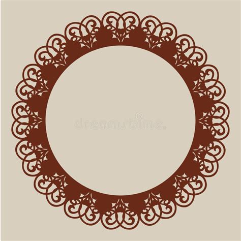 Abstract Round Frame With Swirls Stock Vector Illustration Of