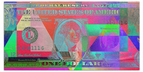 Obverse Of A Colorized One U S Dollar Bill Beach Sheet By Serge