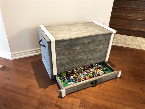 Build A Toy Chest With A Secret Lego Drawer Diy Wood Chest Wooden Toy