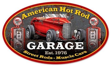 5897 Retro American Hot Rod Oval Tin Sign Royal Enfield Metal