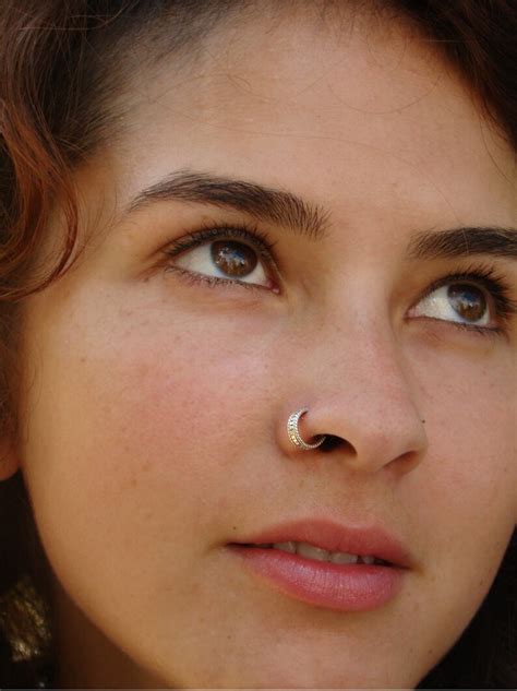 Tara Tribal Nose Ring Gold Nose Ring Indian Nose Ring Boho Etsy