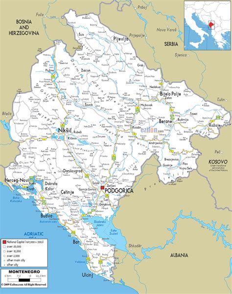 Mapa Srbije I Crne Gore Mapa Crne Gore Miquel Zandstra