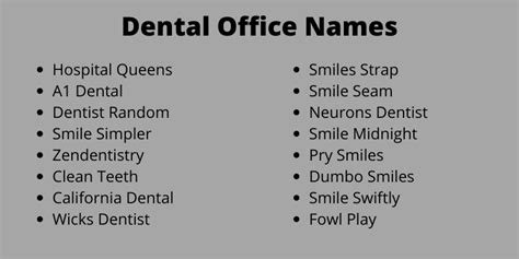 502 Unique Dental Office Names Ideas And Suggestions
