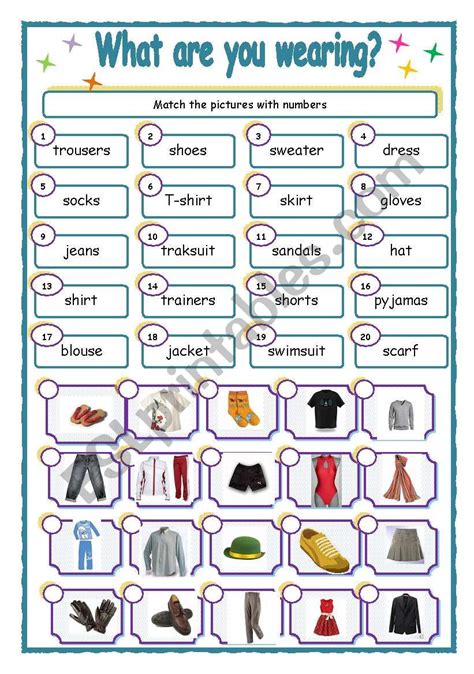 What Are You Wearing ESL Worksheet By Mani