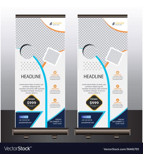 Business Roll Up Banner Royalty Free Vector Image