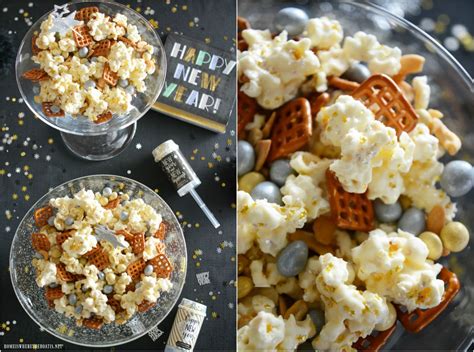 New Years Eve Popcorn Party Mix Puppy Chow Snack Mix New Years Eve
