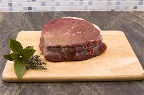 Raw Top Side Of Beef Stock Image Image Of Butcher Kitchen 49877351