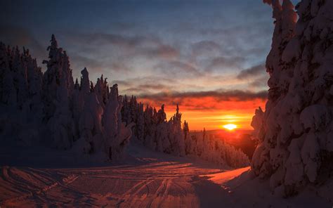 4k Winter Sunset Wallpapers Top Free 4k Winter Sunset Backgrounds