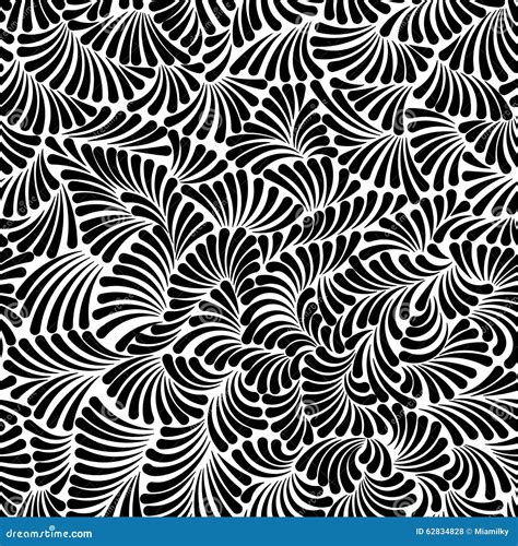 Seamless Pattern Black And White Simple Abstract Stock Vector