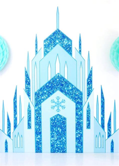 Ice Princess Castle Large Printable Poster Frozen Birthday Theme
