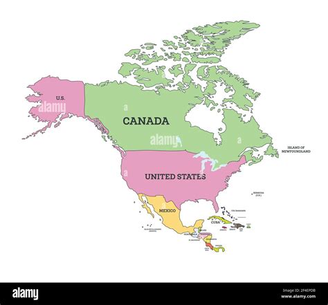 mapa político de américa del norte fotografías e imágenes de alta resolución alamy
