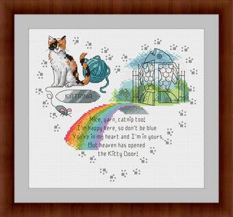Maybe swearing will help cross stitch pattern counted cross stitch subversive cross stitch kit modern cross stitch kit beginner cross stitch. Luv 4 Cross Stitch Heaven's Kitty Door (Calico Cat ...