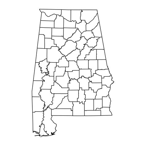 Alabama State Map With Counties Vector Illustration 25452160 Vector