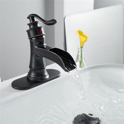 Bwe Waterfall Spout Single Handle Bathroom Sink Faucet Basin Mixer Tap