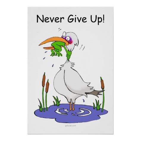 This template design also fit for illustration needs as tshirt design, poster design, badge design etc. Never Give Up Poster | Zazzle.com