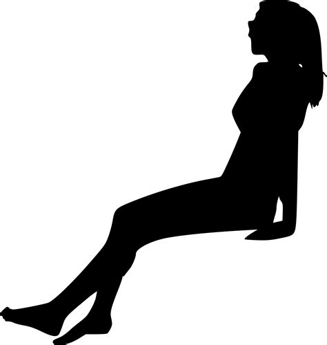 Woman Sitting Silhouette Transparent Png Svg Vector F