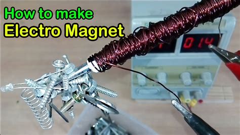 How To Make Electromagnet At Home Easy Science Project Youtube