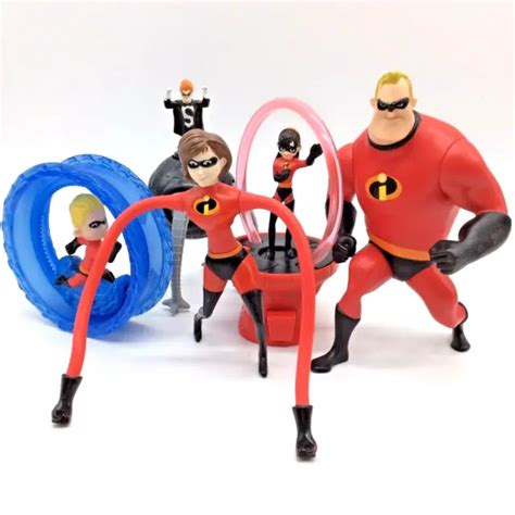 Disney Pixar The Incredibles Action Figure Set 2004 Mcdonald S Toy Lot Of 5 19 99 Picclick