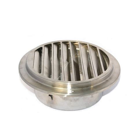 Round Stainless Steel Air Vent Grille Metal Louvered Ventilation Cover