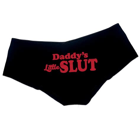 Daddys Little Slut Panties Ddlg Clothing Sexy Slutty Cute Submissive Funny Panties Booty