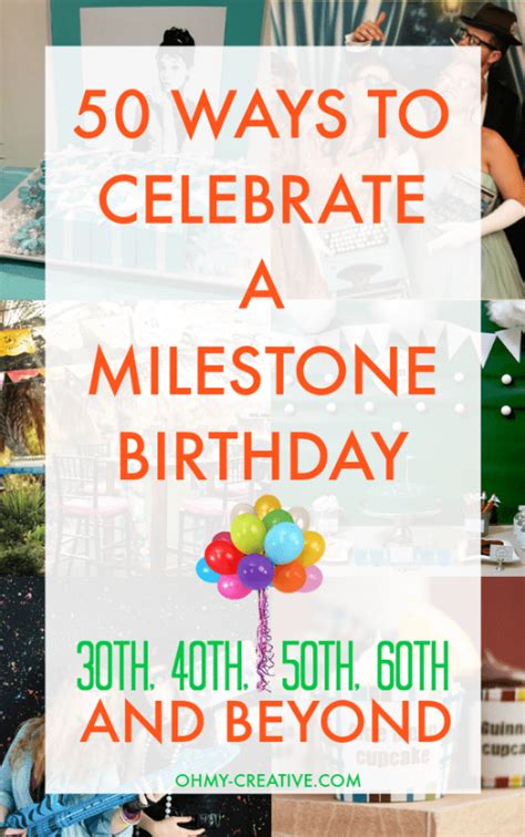 50 Ways To Celebrate A Milestone Birthday Craft Gossip