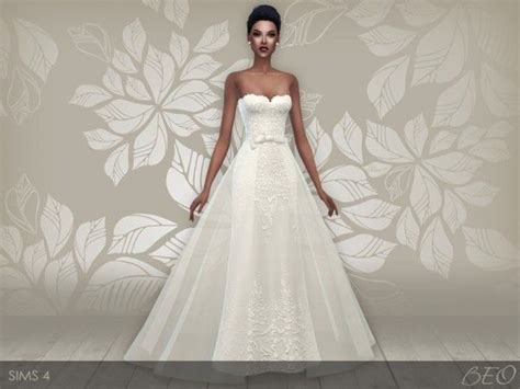 Beo Creations Wedding Dress 28 V2 • Sims 4 Downloads Sims 4 Clothes