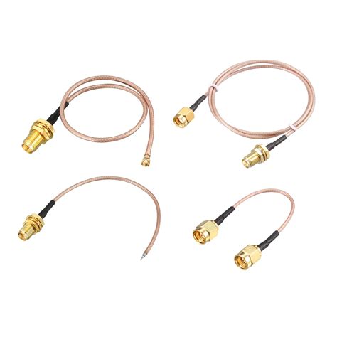 Uxcell Low Loss Rf Coaxial Cable Connection Coax Wire Rg 142 N Male To