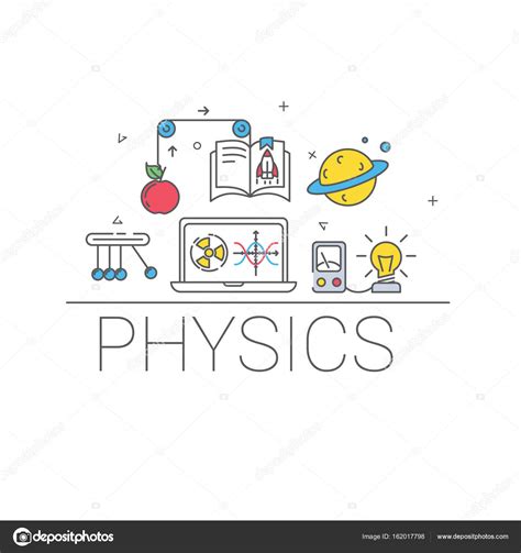Simple flat graphics. The subject is physics. Vector illustration. — Stock Vector © Krzysmam ...