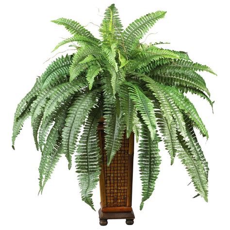 Nearly Natural 33 In Boston Fern Silk Plant With