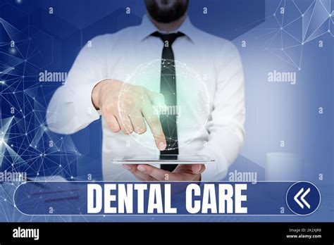 Conceptual display Dental Care. Business showcase maintenance of