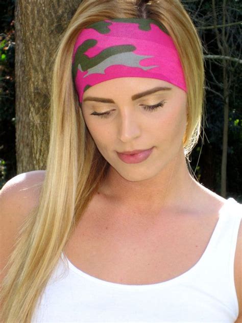 Pink Camo Headband Camouflage Headband Pink Headband Etsy Headband