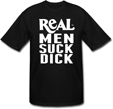 Black Breathable Real Men Suck Dick Men T Shirt Xxxx L Amazones Ropa Y Accesorios