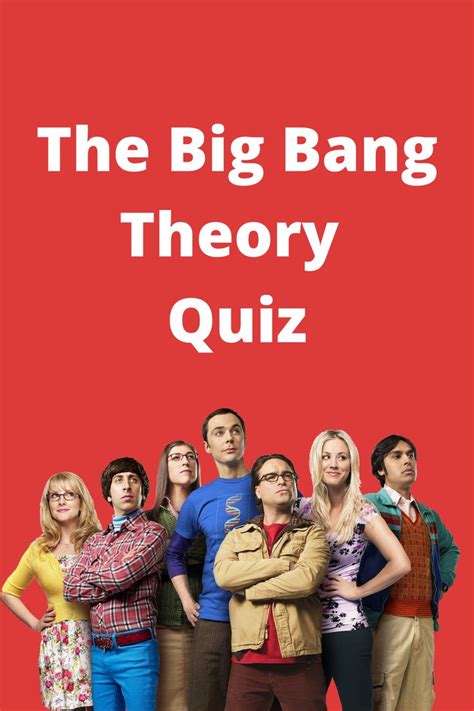 The Big Bang Theory Quiz Poster With People Standing Together In Front